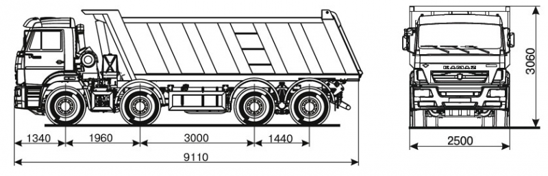65201-6012-53 (8х4) Самосвал КамАЗ